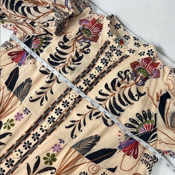 Farm Rio Sz XL Classic Nature Sand Mini Dress NWT ** Missing Belt** - Picture 7 of 14